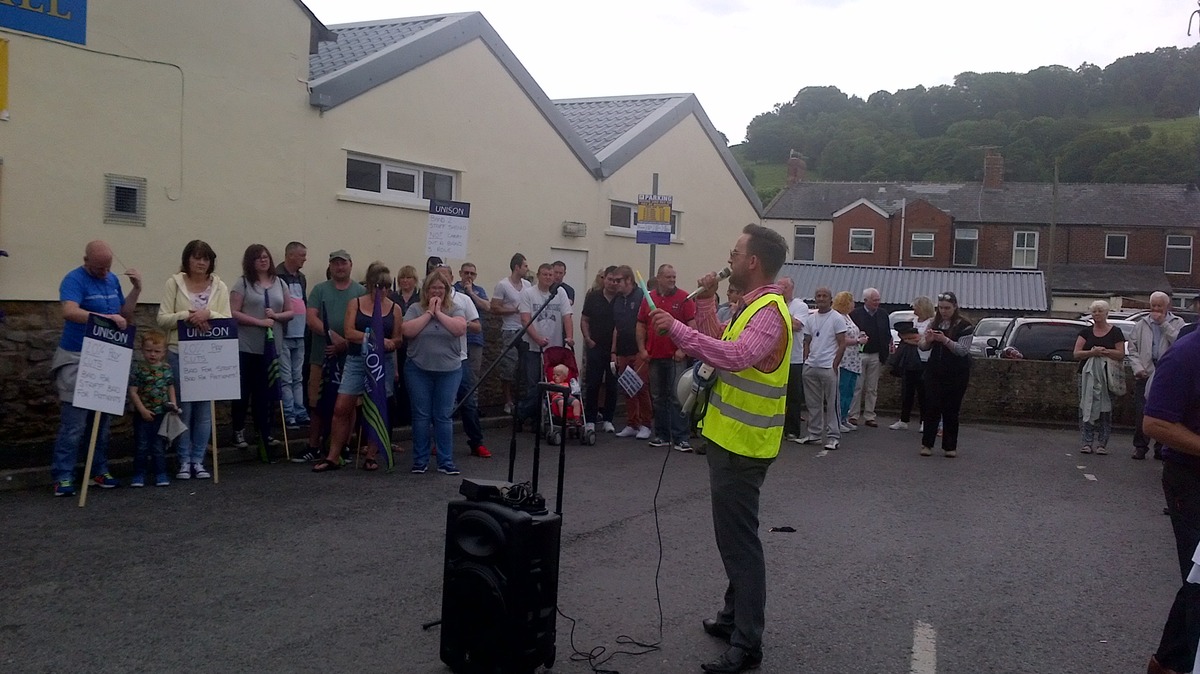 start of march, Whalley Arms car park